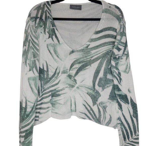 Wooden Ships Knit Sweater Womens S/M Oversized Cropped Comfy Beachy Lightweight - Picture 1 of 10